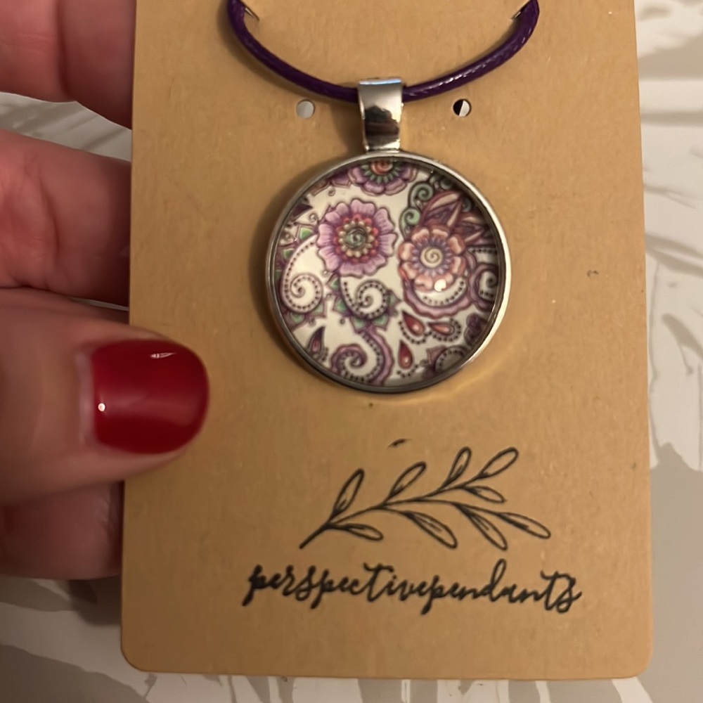 🌼 Pop • Of • Color • Boho Cabochon Pendant Necklace 🌼